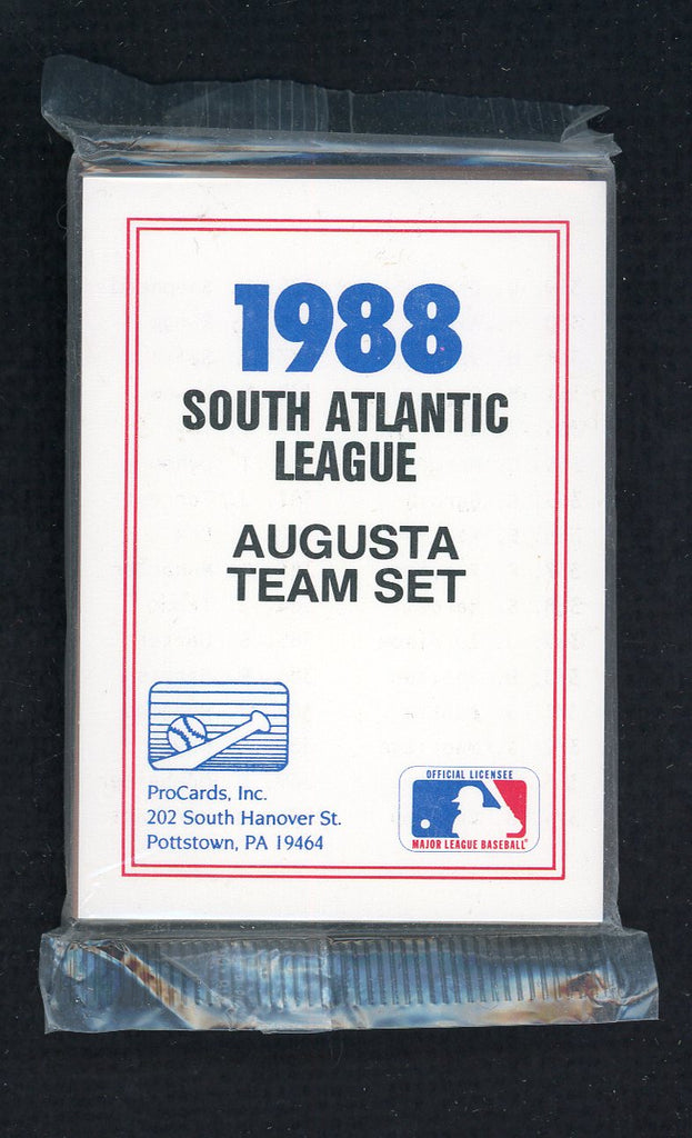 1988 Pro Card Augusta Pirates Complete Set Moises Alou 543893