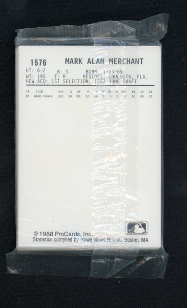 1988 Pro Card Augusta Pirates Complete Set Moises Alou 543893