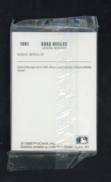 1988 Pro Card Batavia Clippers Complete Set Dave Cash 543895