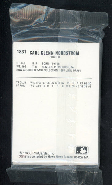 1988 Pro Card Billings Mustangs Complete Set Reggie Sanders 543896