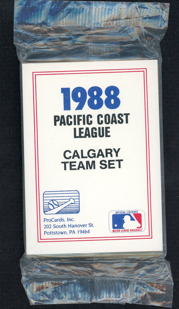 1988 Pro Card Calgary Cannons Complete Set Edgar Martinez 543901