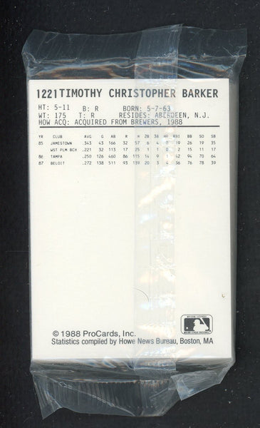 1988 Pro Card Charleston Rainbows Complete Set Doug Brocail 543902