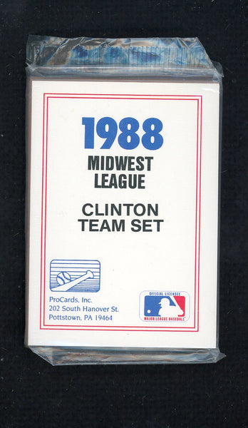 1988 Pro Card Clinton Giants Complete Set Rod Beck 543905