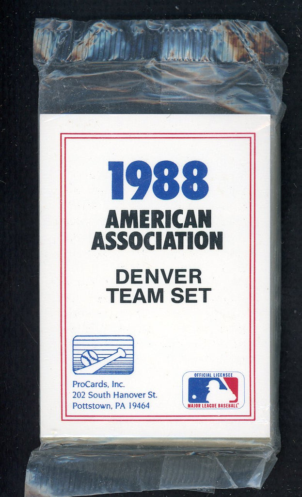 1988 Pro Card Denver Zephyrs Complete Set Darryl Hamilton 543908