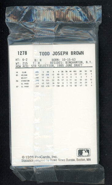 1988 Pro Card Denver Zephyrs Complete Set Darryl Hamilton 543908