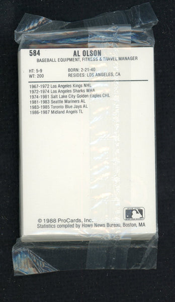 1988 Pro Card Edmonton Trappers Complete Set Dante Bichette 543913