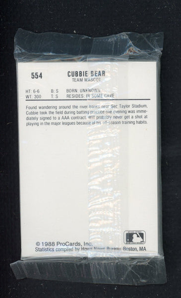 1988 Pro Card Iowa Cubs Complete Set Mark Grace 543926