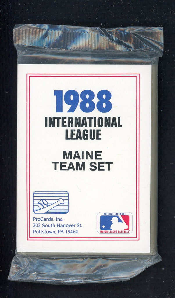 1988 Pro Card Maine Phillies Complete Set Ricky Jordan 543936
