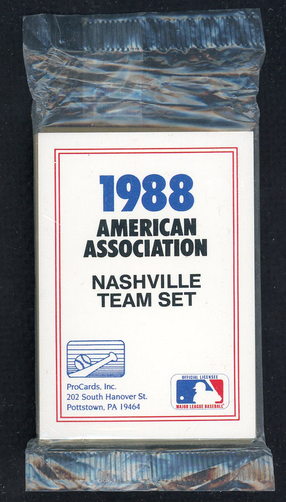 1988 Pro Card Nashville Sounds Complete Set Rob Dibble 543939