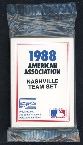 1988 Pro Card Nashville Sounds Complete Set Rob Dibble 543939