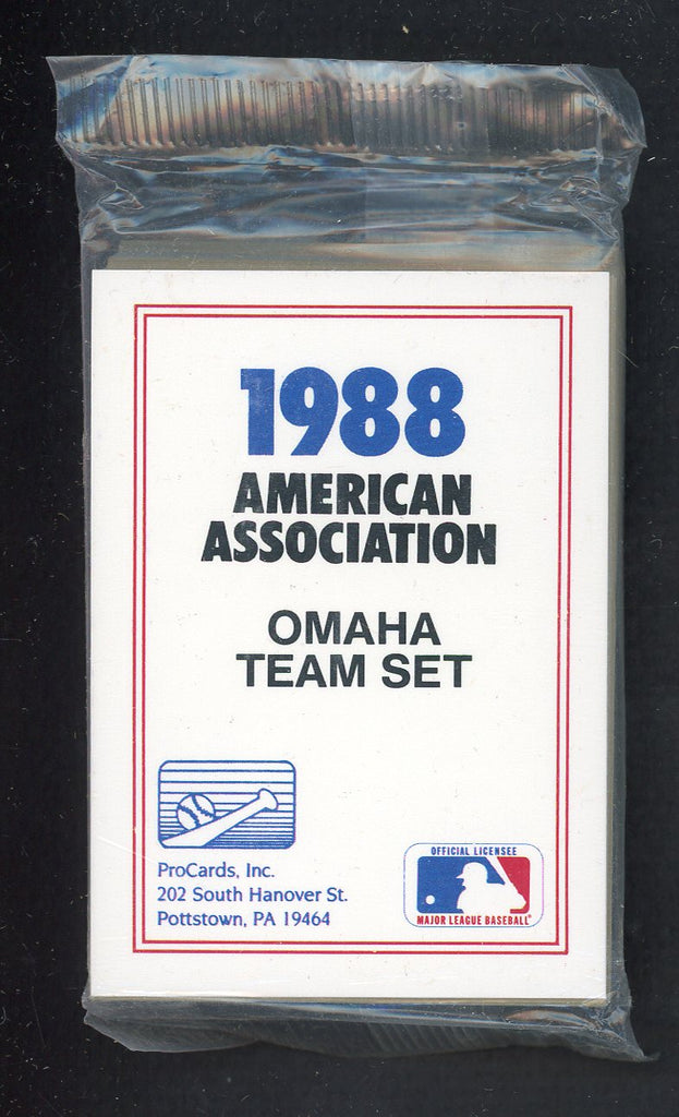 1988 Pro Card Omaha Royals Complete Set Jeff Montgomery 543942