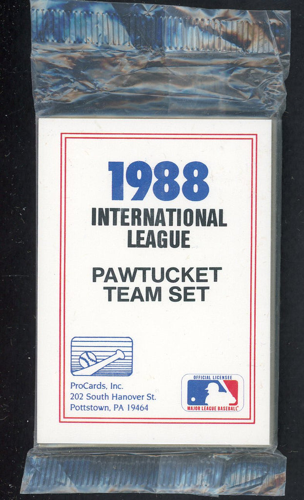1988 Pro Card Pawtucket Red Sox Complete Set John Leister 543946