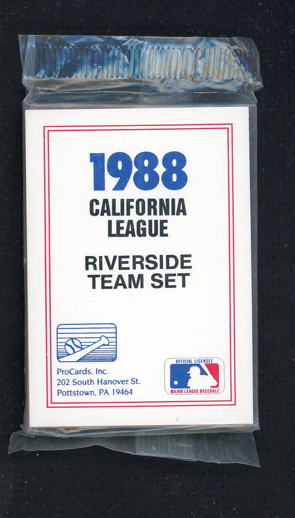1988 Pro Card Riverside Red Wave Complete Set Ricky Bones 543955