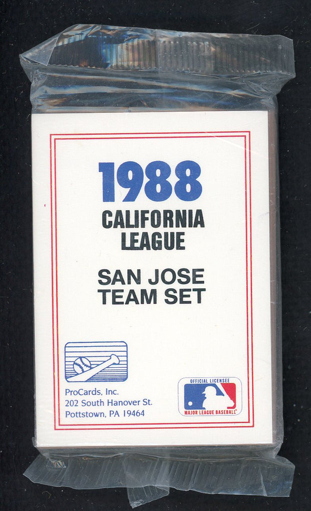 1988 Pro Card San Jose Giants Complete Set Gil Heredia 543958