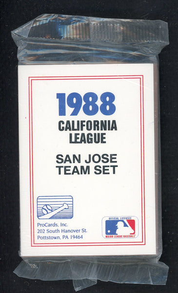 1988 Pro Card San Jose Giants Complete Set Gil Heredia 543958