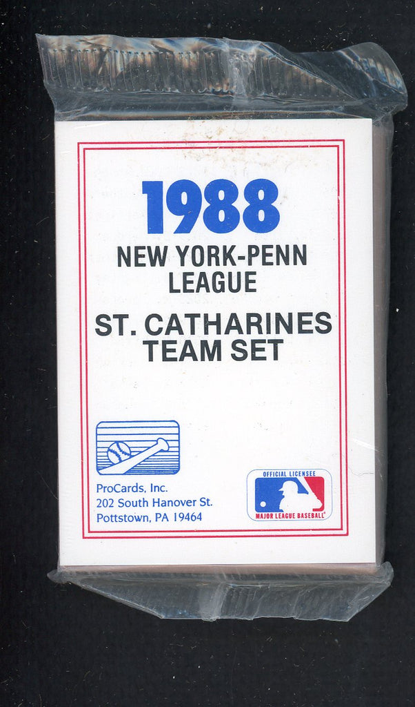 1988 Pro Card St. Catharines Blue Jays Complete Set David Weathers 543964