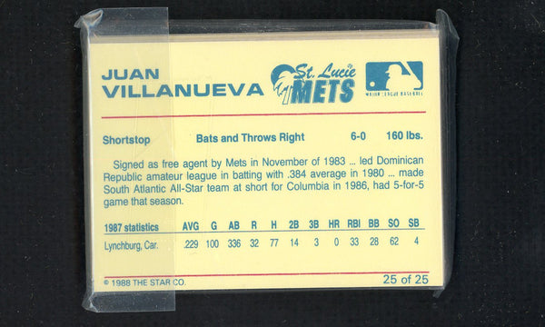 1988 Star St. Lucie Mets Complete Set Chris Donnels 543965