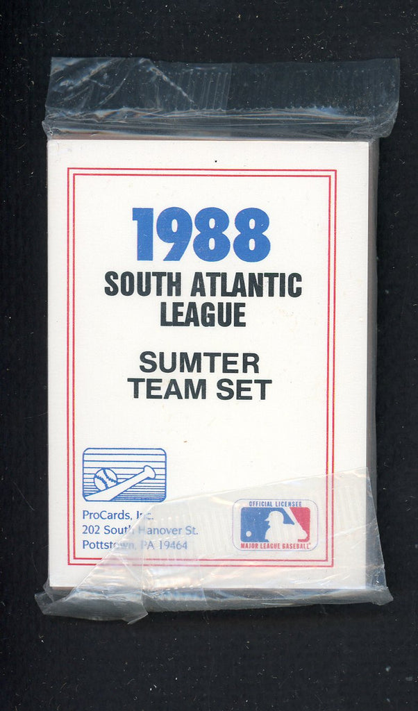 1988 Pro Card Sumter Braves Complete Set Ned Yost 543968