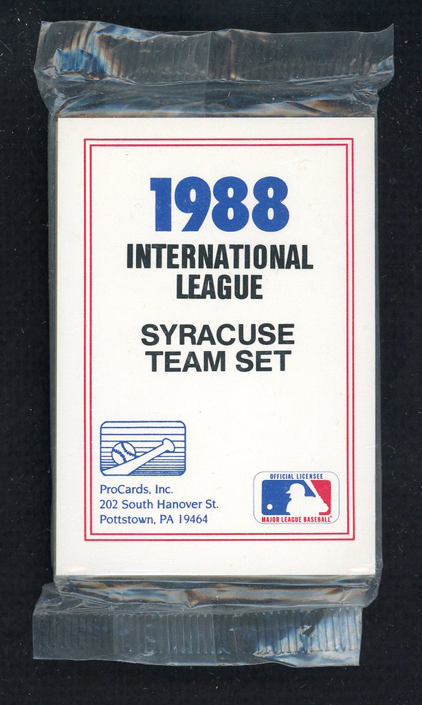 1988 Pro Card Syracuse Chiefs Complete Set Glenallen Hill 543969