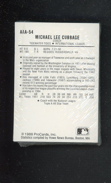 1988 Pro Card Triple A All Stars Complete Set Gregg Jefferies 543974