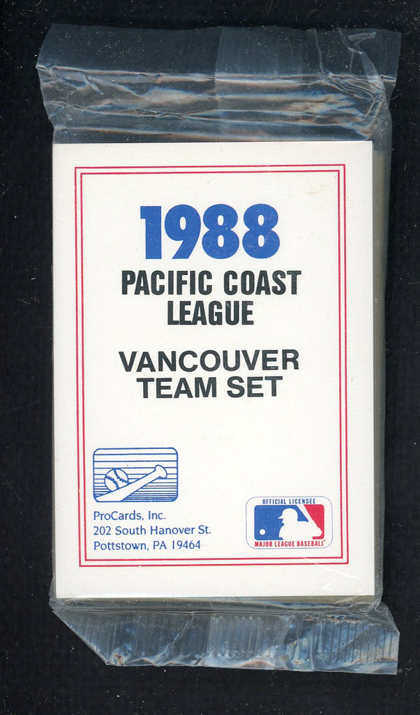 1988 Pro Card Vancouver Canadians Complete Set Carl Willis 543976