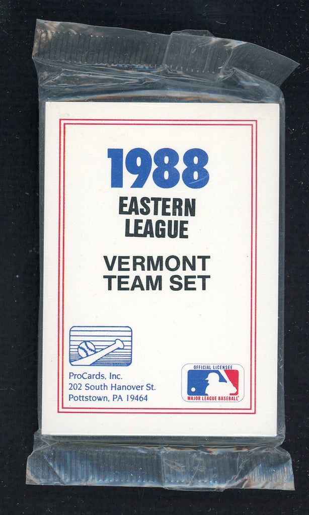 1988 Pro Card Vermont Mariners Complete Set Omar Vizquel 543977