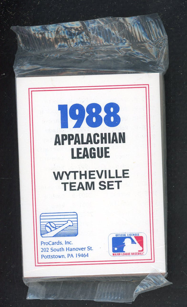 1988 Pro Card Wytheville Cubs Complete Set Bill Paynter 543986
