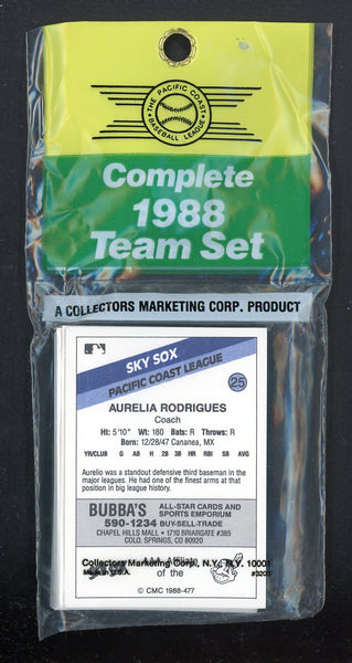 1988 CMC Colorado Springs Sky Sox Complete Set Terry Francona 543991