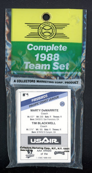 1988 CMC Phoenix Firebirds Complete Set Matt Williams 544004