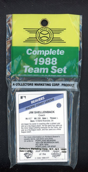 1988 CMC Portland Beavers Complete Set Mark Portugal 544005