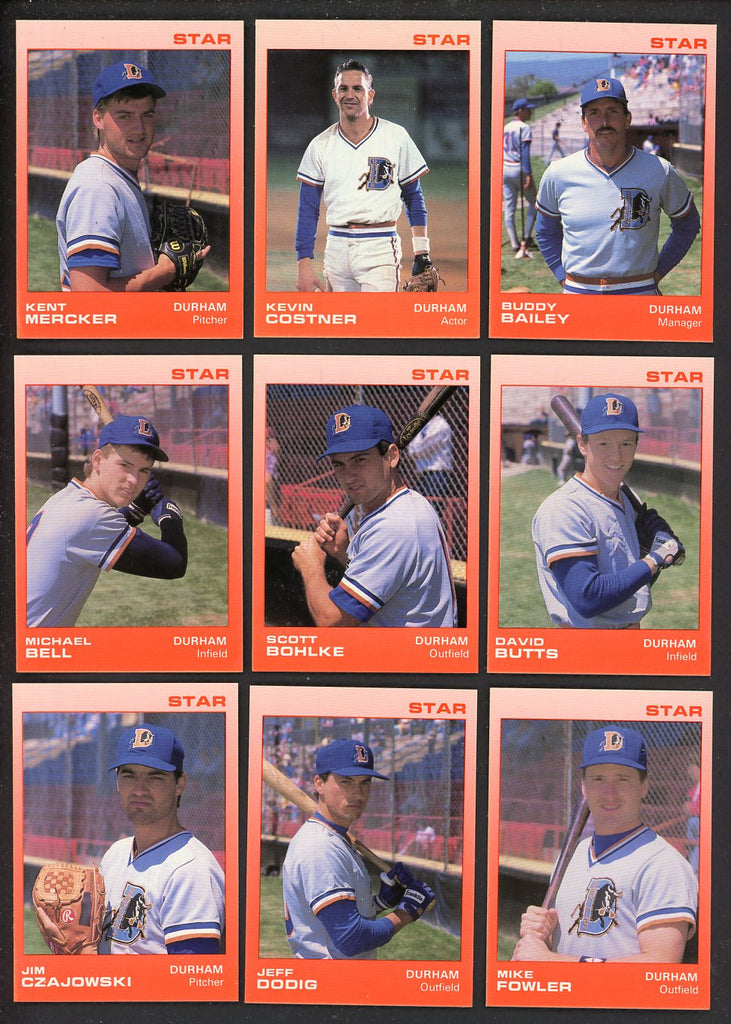 1988 Star Durham Bulls Orange Complete Set Kevin Costner 544015