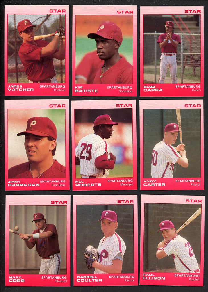1988 Star Spartanburg Phillies Red Complete Set Jim Vatcher 544018