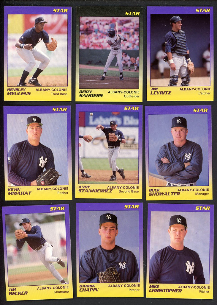 1989 Star Albany Colonie Yankees Complete Set Deion Sanders 544019