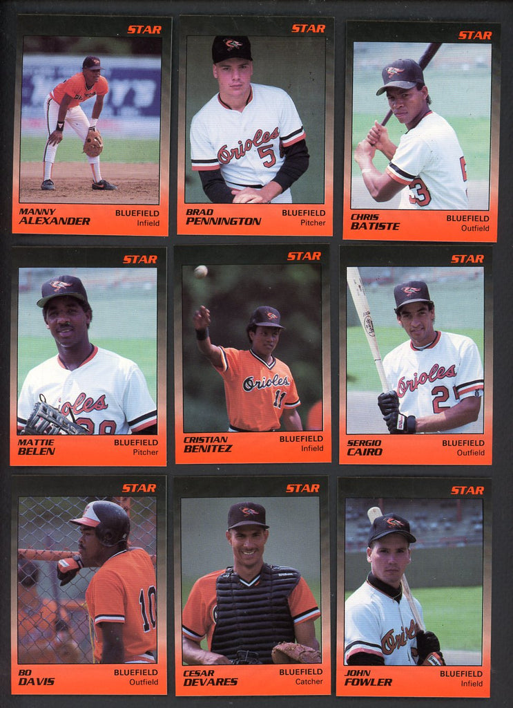 1989 Star Bluefield Orioles Complete Set Brad Pennington 544022
