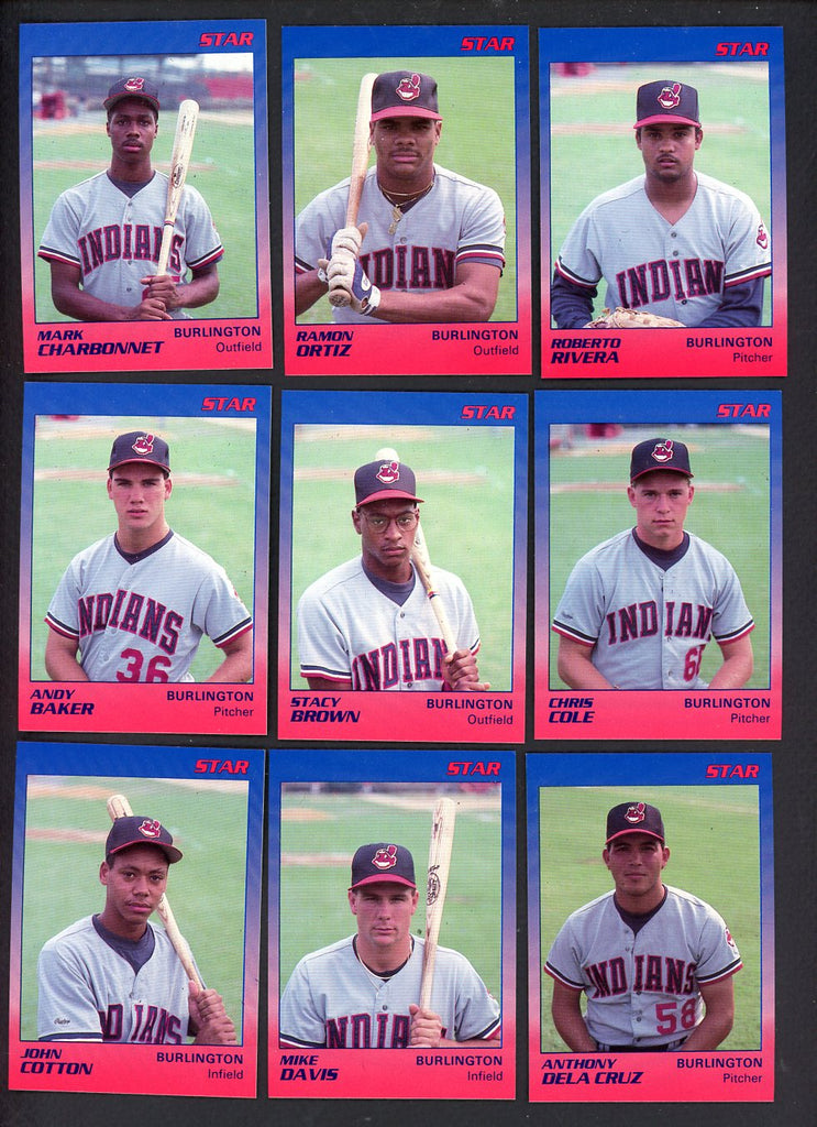 1989 Star Burlington Indians Complete Set Ramon Ortiz 544025