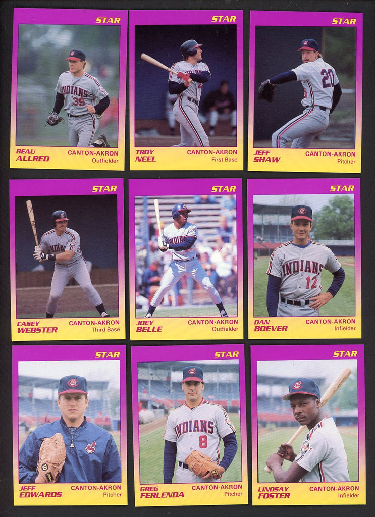 1989 Star Canton Akron Indians Complete Set Albert Belle 544026