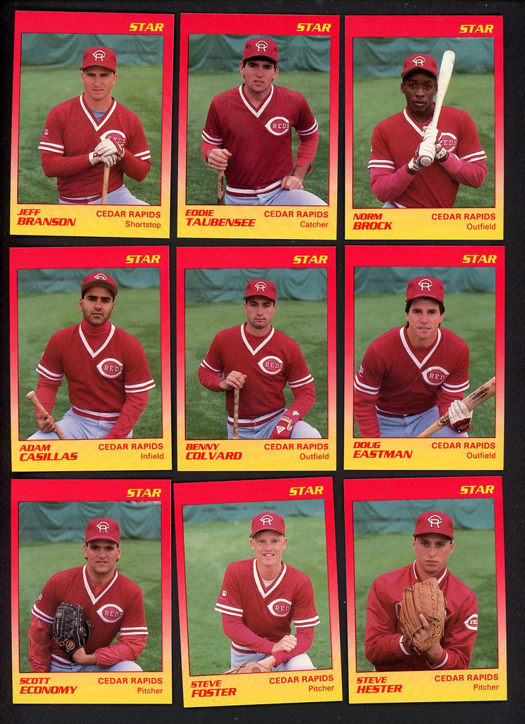 1989 Star Cedar Rapids Reds Complete Set Jeff Branson 544027