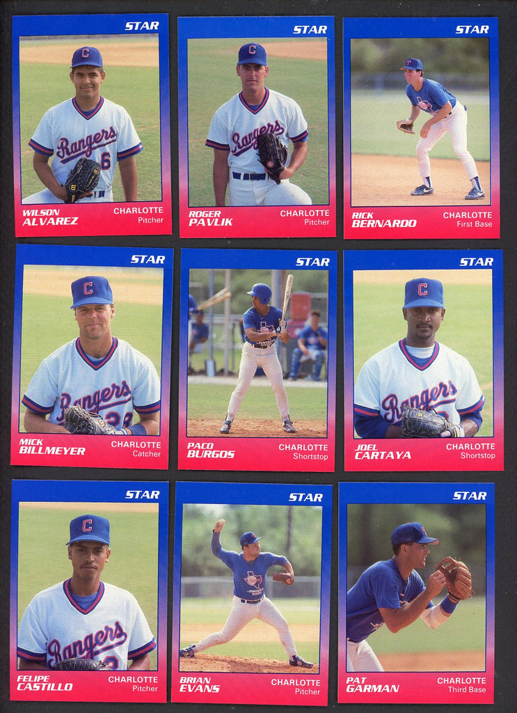 1989 Star Charlotte Rangers Complete Set Wilson Alvarez 544028