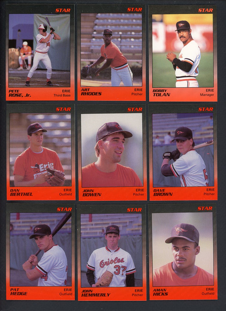 1989 Star Erie Orioles Complete Set Pete Rose Jr 544035