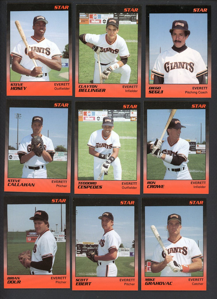 1989 Star Everett Giants Complete Set Clay Bellinger 544036