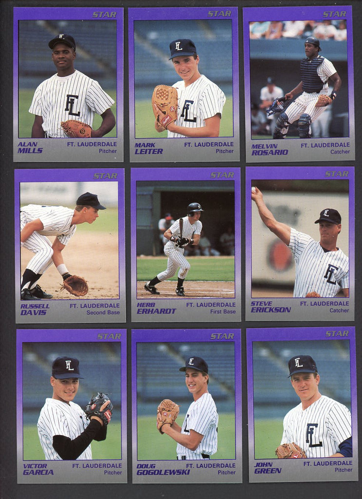1989 Star Ft. Lauderdale Yankees Complete Set Alan Mills 544038