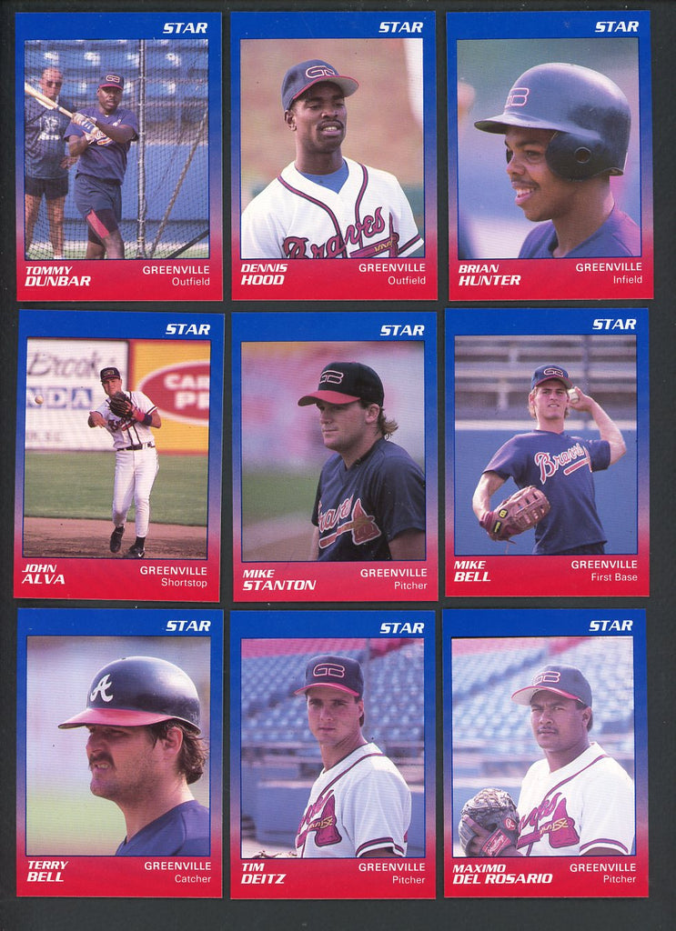 1989 Star Greenville Braves Complete Set Brian Hunter 544040