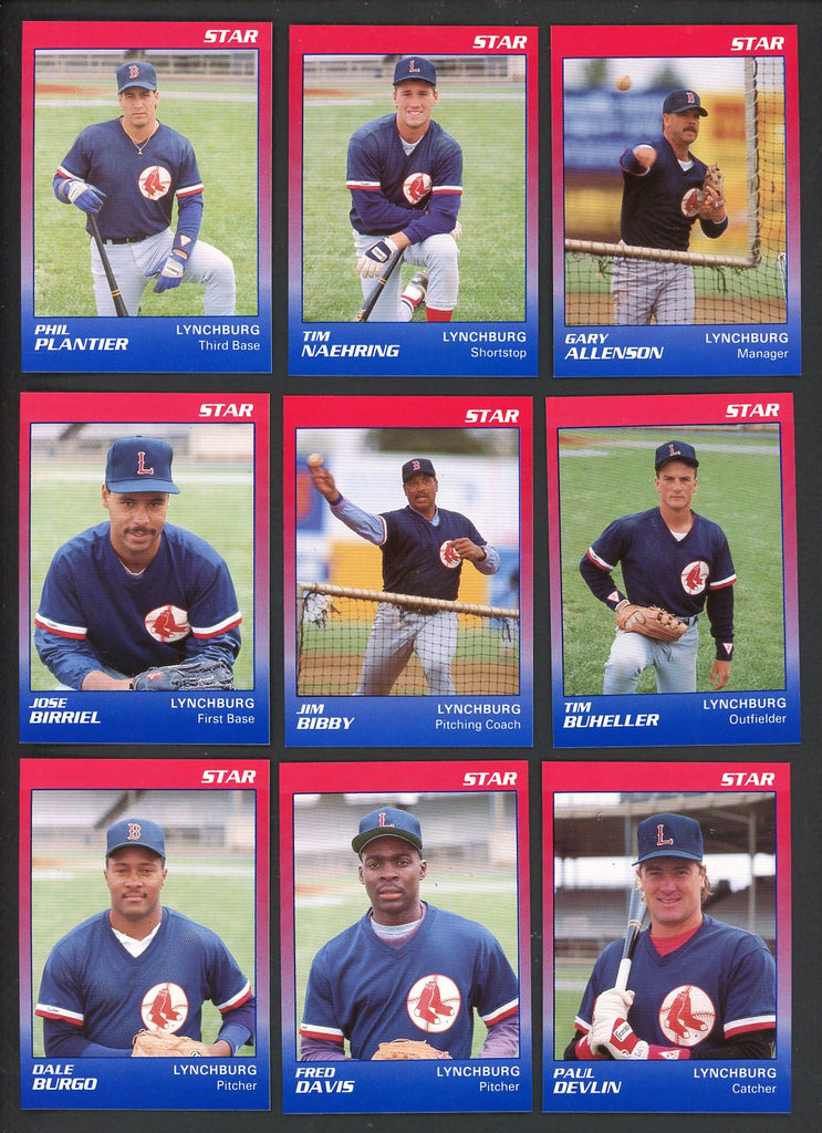 1989 Star Lynchburg Red Sox Complete Set Phil Plantier 544050
