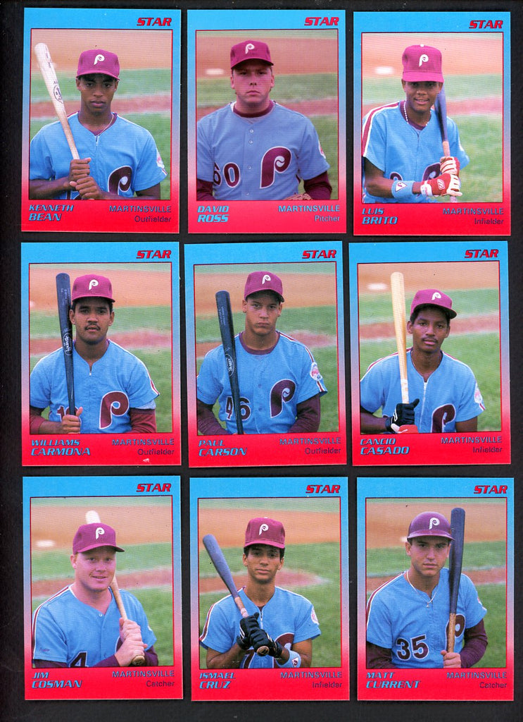 1989 Star Martinsville Phillies Complete Set David Ross 544052