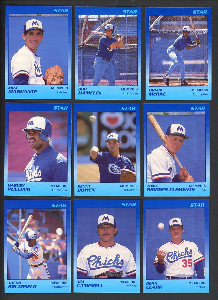 1989 Star Memphis Chicks Complete Set Brian McRae 544053