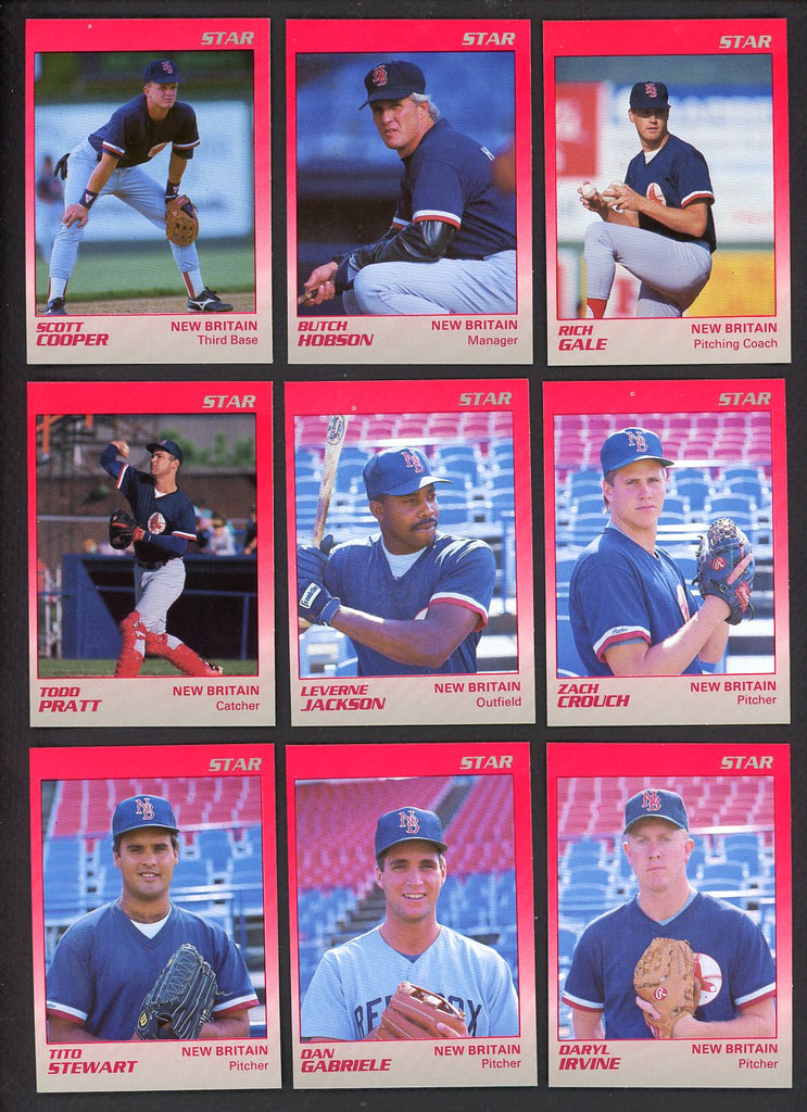 1989 Star New Britain Red Sox Complete Set Butch Hobson 544055
