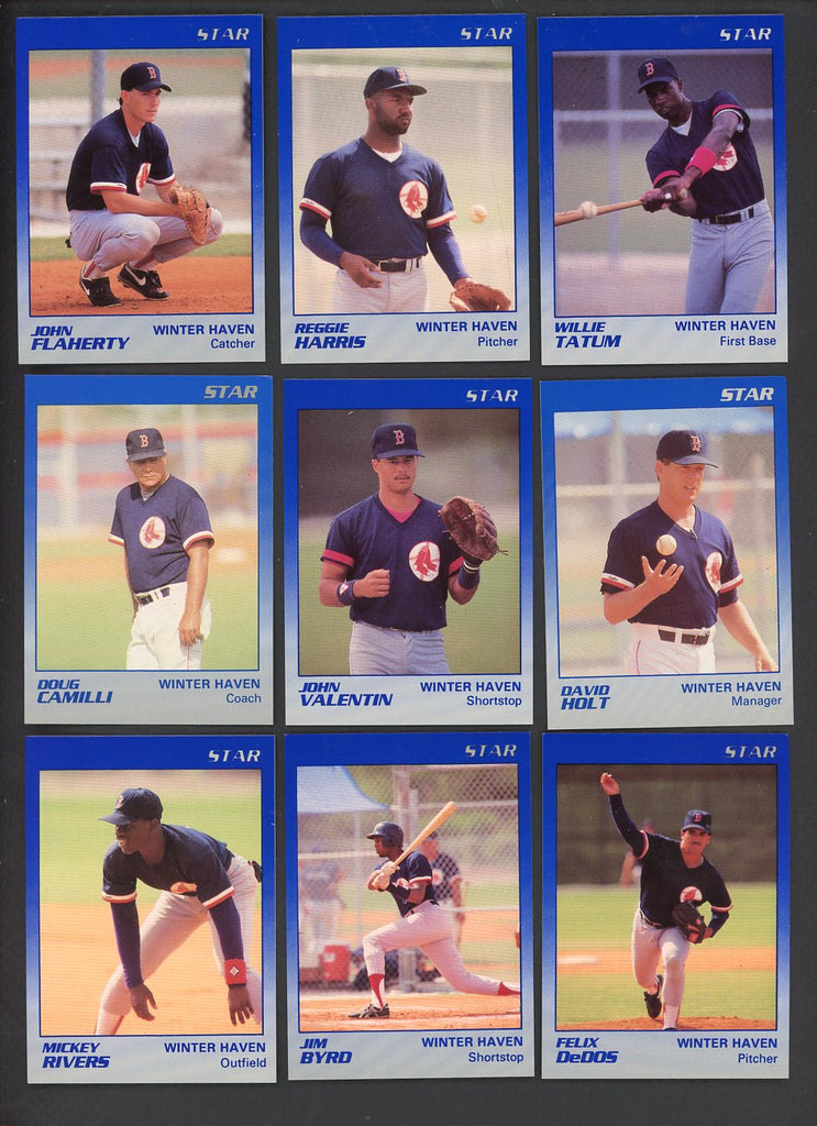 1989 Star Winter Haven Red Sox Complete Set John Valentin 544074