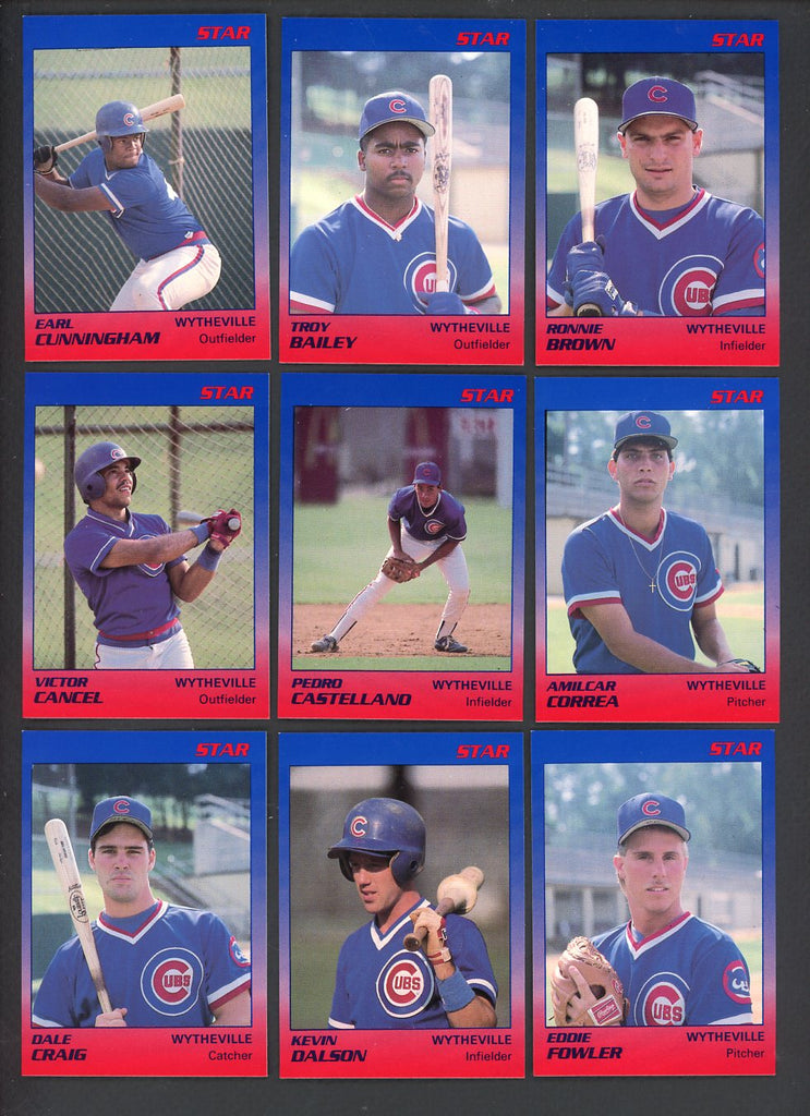 1989 Star Wytheville Cubs Complete Set Earl Cunningham 544075