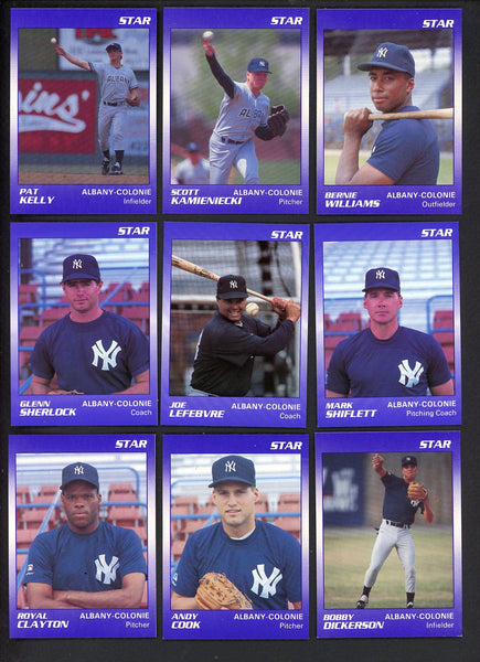 1990 Star Albany Colonie Yankees Complete Set Bernie Williams 544076