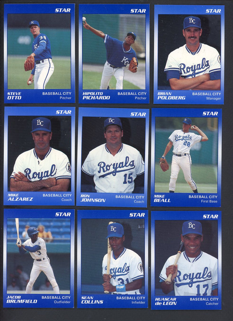 1990 Star Baseball City Royals Complete Set Steve Otto 544077